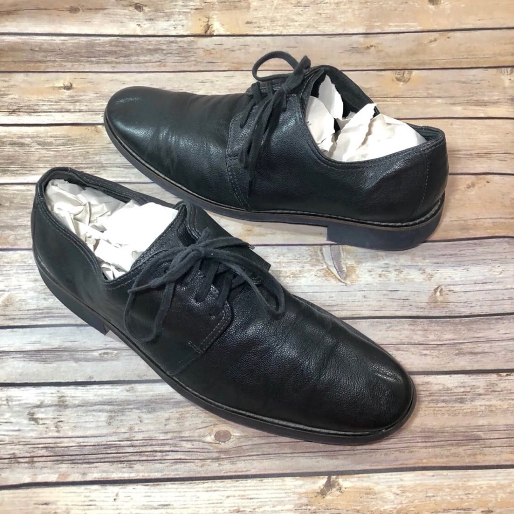 Cole Haan black soft pebble leather dress shoe